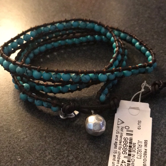 🎉HP🎉NEW boho turquoise wrap bracelet adjustable - Picture 5 of 8